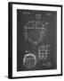 PP218-Chalkboard Football Helmet 1925 Patent Poster-Cole Borders-Framed Giclee Print