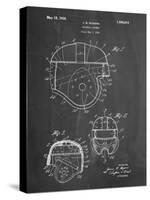 PP218-Chalkboard Football Helmet 1925 Patent Poster-Cole Borders-Stretched Canvas