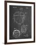 PP218-Chalkboard Football Helmet 1925 Patent Poster-Cole Borders-Framed Giclee Print