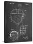 PP218-Chalkboard Football Helmet 1925 Patent Poster-Cole Borders-Stretched Canvas