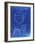 PP218-Faded Blueprint Football Helmet 1925 Patent Poster-Cole Borders-Framed Giclee Print