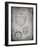 PP218-Faded Grey Football Helmet 1925 Patent Poster-Cole Borders-Framed Giclee Print