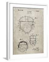 PP218-Sandstone Football Helmet 1925 Patent Poster-Cole Borders-Framed Giclee Print