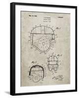 PP218-Sandstone Football Helmet 1925 Patent Poster-Cole Borders-Framed Giclee Print