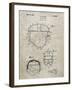 PP218-Sandstone Football Helmet 1925 Patent Poster-Cole Borders-Framed Giclee Print