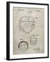 PP218-Sandstone Football Helmet 1925 Patent Poster-Cole Borders-Framed Giclee Print