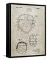 PP218-Sandstone Football Helmet 1925 Patent Poster-Cole Borders-Framed Stretched Canvas