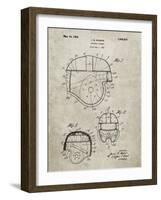 PP218-Sandstone Football Helmet 1925 Patent Poster-Cole Borders-Framed Giclee Print