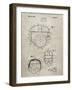 PP218-Sandstone Football Helmet 1925 Patent Poster-Cole Borders-Framed Giclee Print