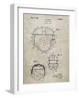 PP218-Sandstone Football Helmet 1925 Patent Poster-Cole Borders-Framed Giclee Print