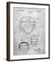 PP218-Slate Football Helmet 1925 Patent Poster-Cole Borders-Framed Giclee Print