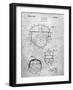 PP218-Slate Football Helmet 1925 Patent Poster-Cole Borders-Framed Giclee Print