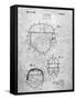 PP218-Slate Football Helmet 1925 Patent Poster-Cole Borders-Framed Stretched Canvas