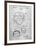 PP218-Slate Football Helmet 1925 Patent Poster-Cole Borders-Framed Giclee Print