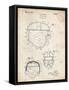 PP218-Vintage Parchment Football Helmet 1925 Patent Poster-Cole Borders-Framed Stretched Canvas