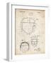 PP218-Vintage Parchment Football Helmet 1925 Patent Poster-Cole Borders-Framed Giclee Print