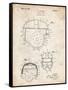 PP218-Vintage Parchment Football Helmet 1925 Patent Poster-Cole Borders-Framed Stretched Canvas