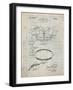 PP219-Antique Grid Parchment Football Shoulder Pads 1925 Patent Poster-Cole Borders-Framed Giclee Print