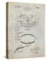 PP219-Antique Grid Parchment Football Shoulder Pads 1925 Patent Poster-Cole Borders-Stretched Canvas