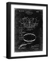 PP219-Black Grunge Football Shoulder Pads 1925 Patent Poster-Cole Borders-Framed Giclee Print