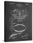 PP219-Chalkboard Football Shoulder Pads 1925 Patent Poster-Cole Borders-Stretched Canvas