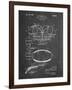 PP219-Chalkboard Football Shoulder Pads 1925 Patent Poster-Cole Borders-Framed Giclee Print