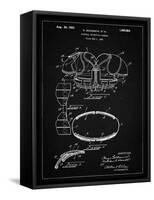 PP219-Vintage Black Football Shoulder Pads 1925 Patent Poster-Cole Borders-Framed Stretched Canvas