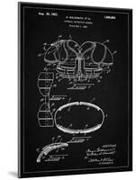 PP219-Vintage Black Football Shoulder Pads 1925 Patent Poster-Cole Borders-Mounted Giclee Print