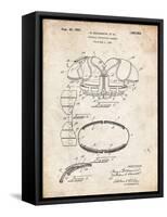 PP219-Vintage Parchment Football Shoulder Pads 1925 Patent Poster-Cole Borders-Framed Stretched Canvas