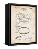 PP219-Vintage Parchment Football Shoulder Pads 1925 Patent Poster-Cole Borders-Framed Stretched Canvas