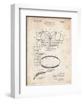 PP219-Vintage Parchment Football Shoulder Pads 1925 Patent Poster-Cole Borders-Framed Giclee Print