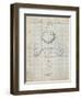 PP222-Antique Grid Parchment Basketball 1929 Game Ball Patent Poster-Cole Borders-Framed Giclee Print