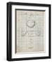 PP222-Antique Grid Parchment Basketball 1929 Game Ball Patent Poster-Cole Borders-Framed Giclee Print