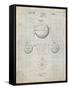 PP222-Antique Grid Parchment Basketball 1929 Game Ball Patent Poster-Cole Borders-Framed Stretched Canvas