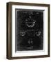 PP222-Black Grunge Basketball 1929 Game Ball Patent Poster-Cole Borders-Framed Giclee Print