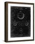 PP222-Black Grunge Basketball 1929 Game Ball Patent Poster-Cole Borders-Framed Giclee Print