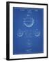 PP222-Blueprint Basketball 1929 Game Ball Patent Poster-Cole Borders-Framed Giclee Print