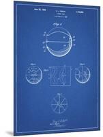 PP222-Blueprint Basketball 1929 Game Ball Patent Poster-Cole Borders-Mounted Giclee Print