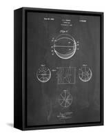 PP222-Chalkboard Basketball 1929 Game Ball Patent Poster-Cole Borders-Framed Stretched Canvas