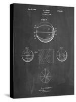 PP222-Chalkboard Basketball 1929 Game Ball Patent Poster-Cole Borders-Stretched Canvas