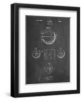 PP222-Chalkboard Basketball 1929 Game Ball Patent Poster-Cole Borders-Framed Giclee Print