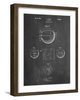 PP222-Chalkboard Basketball 1929 Game Ball Patent Poster-Cole Borders-Framed Giclee Print