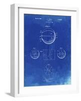 PP222-Faded Blueprint Basketball 1929 Game Ball Patent Poster-Cole Borders-Framed Giclee Print