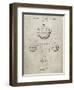 PP222-Sandstone Basketball 1929 Game Ball Patent Poster-Cole Borders-Framed Giclee Print