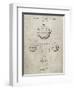 PP222-Sandstone Basketball 1929 Game Ball Patent Poster-Cole Borders-Framed Giclee Print