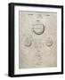 PP222-Sandstone Basketball 1929 Game Ball Patent Poster-Cole Borders-Framed Giclee Print