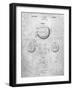 PP222-Slate Basketball 1929 Game Ball Patent Poster-Cole Borders-Framed Premium Giclee Print