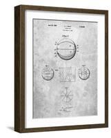 PP222-Slate Basketball 1929 Game Ball Patent Poster-Cole Borders-Framed Giclee Print