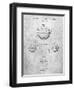 PP222-Slate Basketball 1929 Game Ball Patent Poster-Cole Borders-Framed Giclee Print