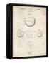 PP222-Vintage Parchment Basketball 1929 Game Ball Patent Poster-Cole Borders-Framed Stretched Canvas